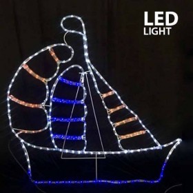 ΚΑΡΑΒΙ ΜΕ 11Μ ΧΡΩΜΑΤΙΣΤΟ ΦΩΤΟΣΩΛΗΝΑ 264 LED, 106Χ104ΕΚ. IP44